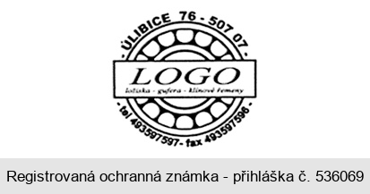 LOGO ložiska - gufera - klínové řemeny Úlibice 76 - 507 07 - tel 493597597 - fax 493597596