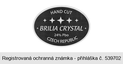 BRILIA CRYSTAL HAND CUT 24% Pbo CZECH REPUBLIC