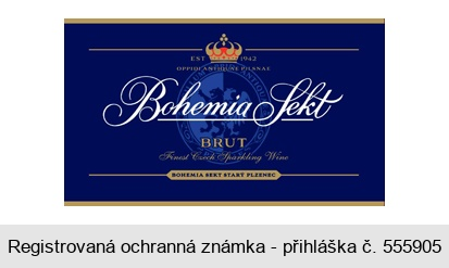 Bohemia Sekt BRUT Finest Czech Sparkling Wine EST. 1942