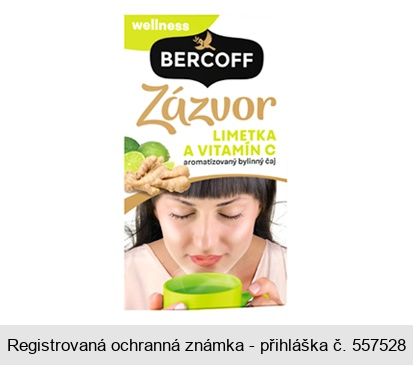 wellness BERCOFF Zázvor LIMETKA A VITAMÍN C aromatizovaný bylinný čaj