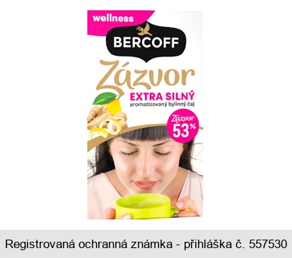 wellness BERCOFF Zázvor EXTRA SILNÝ aromatizovaný bylinný čaj