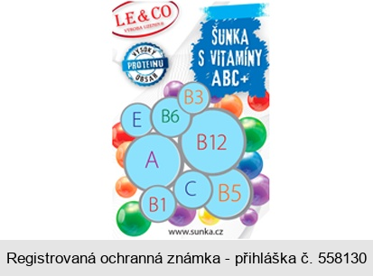 LE & CO VÝROBA UZENIN ŠUNKA S VITAMÍNY ABC+ www.sunka.cz