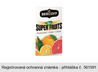 BERCOFF tea SUPER FRUITS Pomaranč Grep Citrón