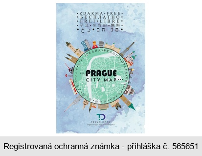PRAGUE CITY MAP ZDARMA FREE FRIE LIBRE PRAHA PRAGUE TD TRAVELDOCK Original Prague Map by TRAVELDOCK