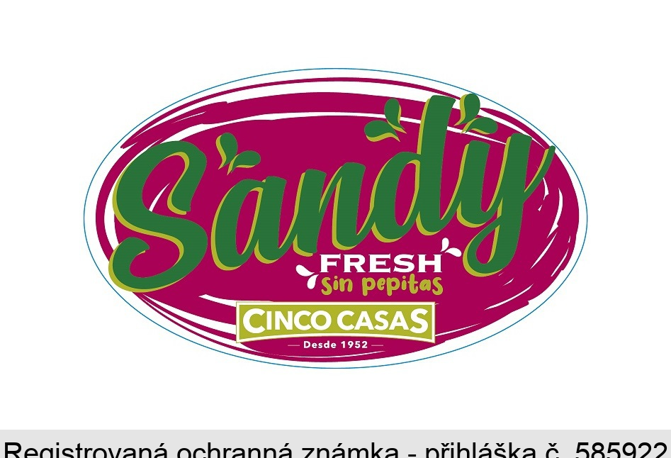 SANDY FRESH Sin pepitas CINCO CASAS Desde 1952