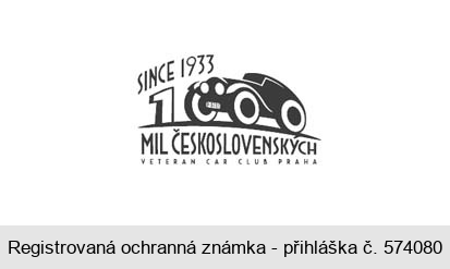 SINCE 1933 1000 MIL ČESKOSLOVENSKÝCH VETERAN CAR CLUB PRAHA