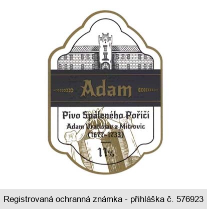 Adam Pivo Spáleného Poříčí Adam Vratislav z Mitrovic (1677-1733 ) 11%