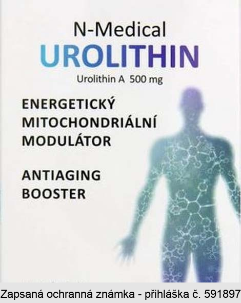 N-Medical UROLITHIN Urolithin A 500 mg ENERGETICKÝ MITOCHONDRIÁLNÍ MODULÁTOR ANTIAGING BOOSTER