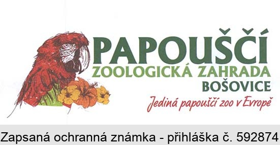 PAPOUŠČÍ ZOOLOGICKÁ ZAHRADA BOŠOVICE Jediná papouščí zoo v Evropě
