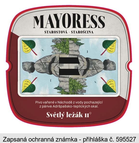 MAYORESS STAROSTOVÁ Světlý ležák Pivo vařené v Náchodě z vody pocházející z pánve Adršpašsko-teplických skal