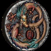 Exluzivn stbrn mince 2 Oz Dragon 2022 Color High Relief Antique