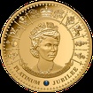 Exkluzivn zlat mince Krlovna Albta II. - Platinov vro nstupu na trn 1 Oz 2022 (H.M.Queen Elizabetch II.) (v minci je vsazen modr SAFR) PROOF