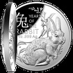 Stbrn mince Lunrn srie Year of the Rabbit (Rok krlka) 1 Oz 2023 Dome PROOF (Lunar RAM)