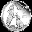 Lunrn srie III. - stbrn mince Year of the Rabbit (Rok krlka) 1 Oz 2023  PROOF