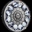 Exkluzivn stbrn mince 5 Oz Signs of the Zodiac (Znamen zvrokruhu) 2022 Color Antique