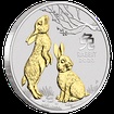 Lunrn srie III. - stbrn mince Year of the Rabbit (Rok krlka) 1 Oz 2023 Gilded