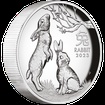 Lunrn srie III. - stbrn mince Year of the Rabbit (Rok krlka) 1 Oz 2023 High Relief PROOF