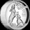 Lunrn srie III. - stbrn mince Year of the Rabbit (Rok krlka) 5 Oz 2023 High Relief PROOF