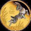 Lunrn srie III. - exkluzivn zlat mince Year of the Rabbit (Rok krlka) 1 Oz 2023 Color PROOF