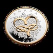 Stbrn mince 1 Oz Celebrate Love (Oslavujeme lsku) 2023 Gilded PROOF