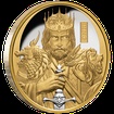 Exkluzivn zlat mince 1 Oz The King of Chess (achy - Krl) Platinum Plating PROOF
