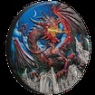 Exkluzivn stbrn mince 5 Oz Dragon 2023 High Relief Color Antique