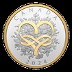 Stbrn mince 1 Oz Celebrate Love (Oslavujeme lsku) 2024 Gilded PROOF