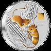 Lunrn srie III. - Exkluzivn stbrn mince Year of the Mouse (Rok krysy) 1 kg 2020 Color Gold Privy Mark