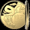 Exkluzivn zlat mince Lunrn srie Year of the Dragon (Rok draka) 1 Oz 2024 Dome PROOF (Lunar RAM)