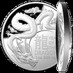 Stbrn mince Lunrn srie Year of the Dragon (Rok draka) 1 Oz 2024 Dome PROOF (Lunar RAM)