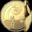 Exkluzivn zlat mince Moon Landing 1 Oz 2019 (Dome)(50.vro pistn na Msci) PROOF