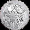 Stbrn mince The African Silver Ounce Okabi (Okapi) Rwanda 1 Oz 2021