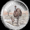 Stbrn mince 1 Oz Australian Emu 2021 Color (ANDA 2021)