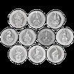 Kompletn sada stbrnch minc 10 x 10 Oz The Queen's Beasts (2017-2022)