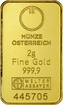 Zlatý investiční slitek Münze Österreich 2 g