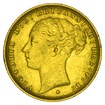 Zlat Sovereign Krlovna Viktorie v mlad 1 Libra 7,32 g - 1871 a 1885