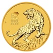 Zlatá investiční mince Australská Lunární Série III. 2022 Tygr 1,55 g (1/20 Oz)