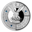 Stbrn mince Crystal Coin - Rok zajce proof 31,1 g (1 Oz)