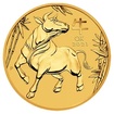Zlatá investiční mince Australská Lunární Série III. 2021 Buvol 7,78 g (1/4 Oz)
