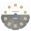 Zlat investin slitek Heraeus MultiDisc 10 x 1 g