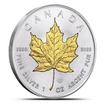 Stbrn mince 1 Oz Maple Leaf 2021 Zlaceno