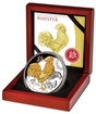 Stbrn mince 5 Oz Lunar Series II Year of the Rooster 2017 Zlaceno