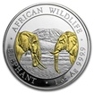 Stbrn mince 1 Oz African Wildlife Elephant 2020 Zlaceno