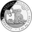 Stbrn mince 1 Oz African Wildlife Elephant 2024