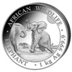 Stbrn mince 1 Kg African Wildlife Elephant 2024