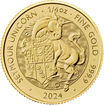 The Royal Tudor Beasts - Unicorn 1/4 oz BU 2024 - zlatá mince