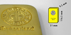 Investiční zlatý slitek 1kg Argor Heraeus SA Švýcarsko