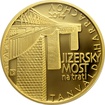 Zlat mince 5000 K Jizersk Viadukt na trati Tanvald - Harrachov 2014 Proof