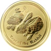 Zlatá investiční mince Year of the Rabbit Rok Králíka Lunární 1/4 Oz 2011 