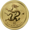 Zlat investin mince Year of the Dragon Rok Draka Lunrn 1/2 Oz 2012 